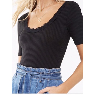 Bodysuit len cổ ren(trắng) 5cái A205