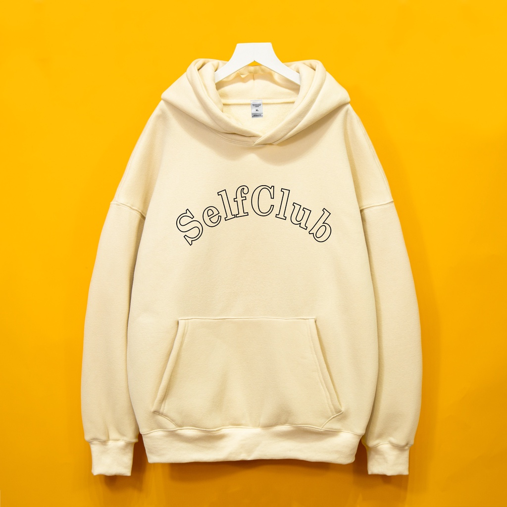 Áo nỉ hoodie SLEF CLUB Hogoto shop , áo nỉ bông cotton unisex nam nữ form rộng oversize chất liệu Cotton