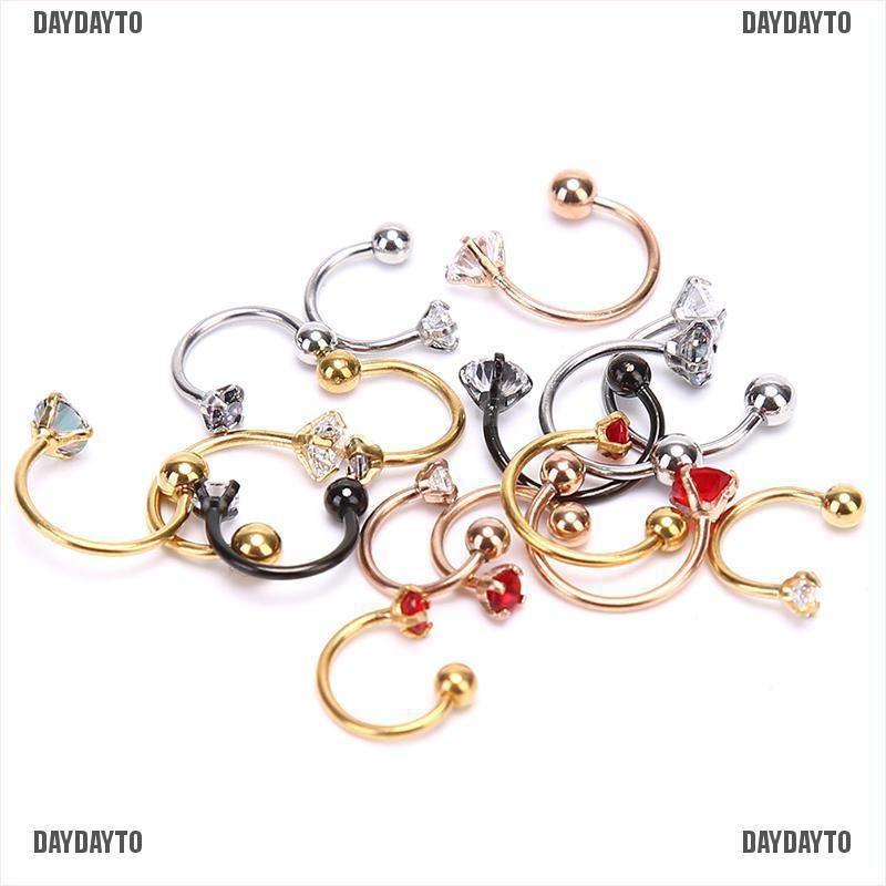 1 Khuyên Xỏ Sụn Tai Đính Đá Zircon Thời Trang