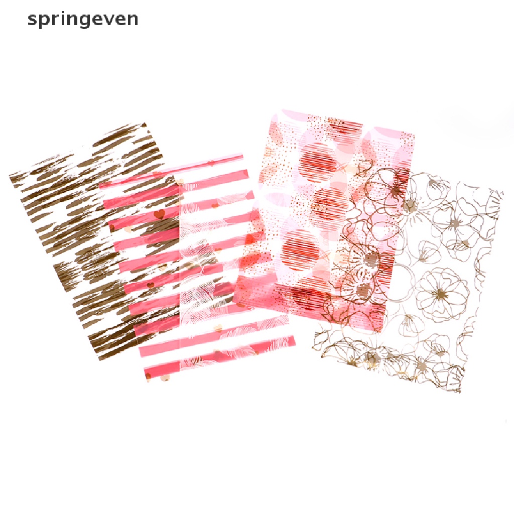 springeven Creative Cookie Candy Bags 50pcs Wedding Birthday Favors Party Plume Plastic Bag RFT