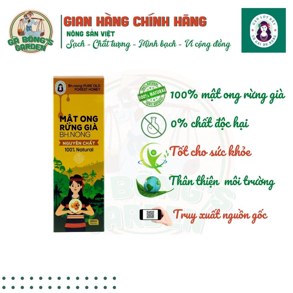 Mật Ong Rừng Nguyên Chất Quảng Nam 100% Tự Nhiên Tăng Sức Đề Kháng Cô Gái Bhnong Chai 400ml