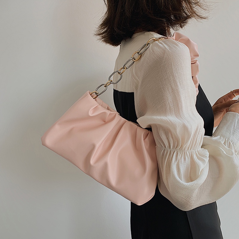 Túi IELGY đeo vai màu trơn hình đám mây phong cách hàn quốc dễ phối đồ cho nữ