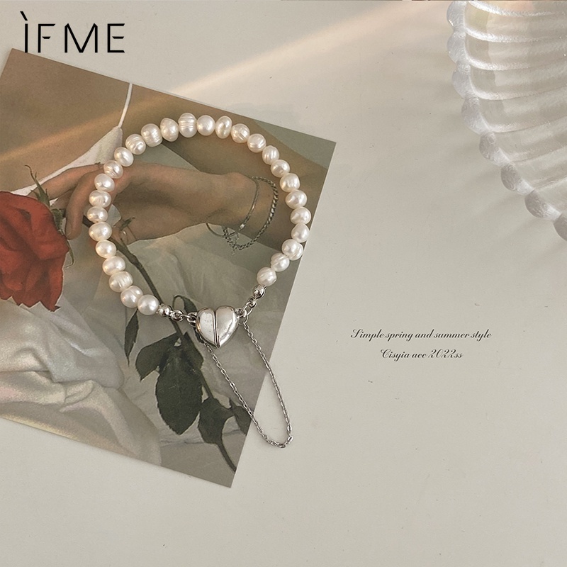 IF ME Vòng Đeo Tay Từ Tính Hình Trái Tim Phong Cách Cổ Điển Thời Trang Cho Nữ