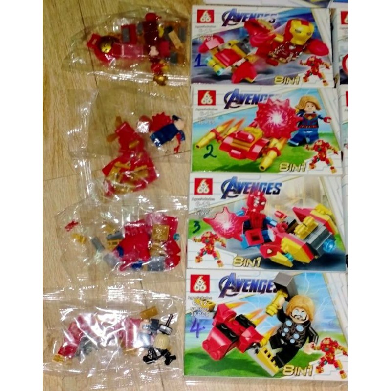 Lắp ráp 1 hộp Lego_Siêu Anh Hùng 66009 có nhiều chi tiết bằng nhựa
