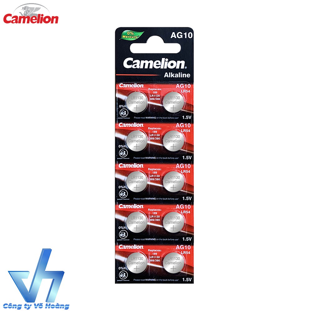 10 pin Camelion Alkaline AG10 - Pin gắn máy tính, đồng hồ, đồ chơi, ...