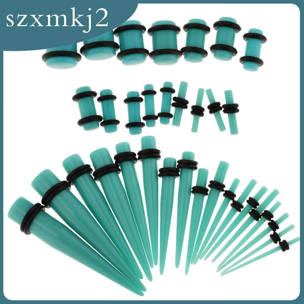 Bộ 36 Dụng Cụ Nong Tai Bằng Cao Su Màu Trắng Kèm Vòng Cao Su szxmkj2