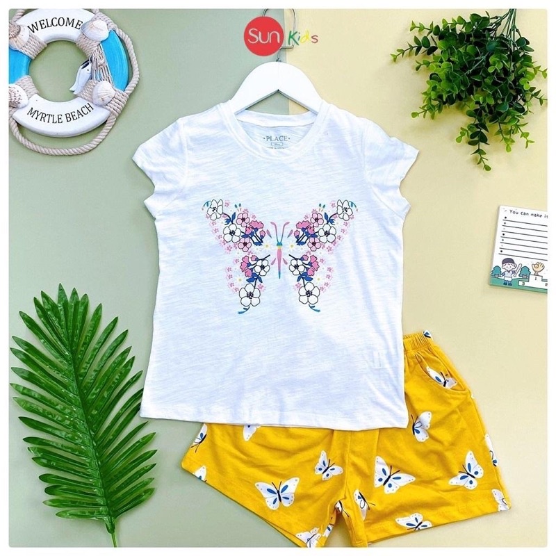 Đồ bộ thun bé gái, đồ bộ trẻ em chất cotton, có nhiều màu, size 4-14 tuổi - SUNKIDS1