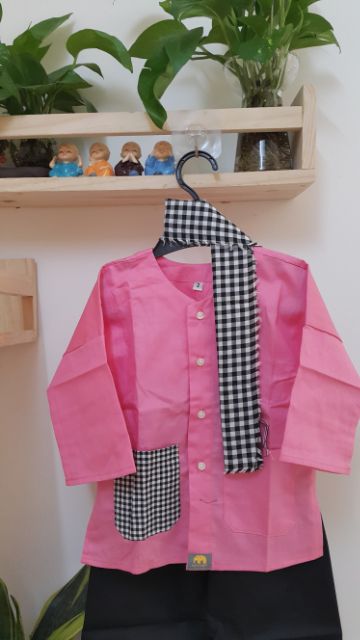 Bộ Bà Ba Bé Gái Màu Hồng Dâu 2023