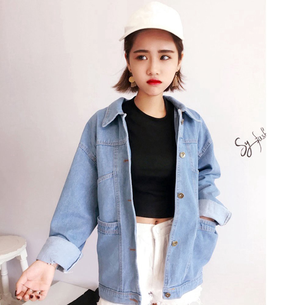 Áo Khoác Jean Nữ Oversize