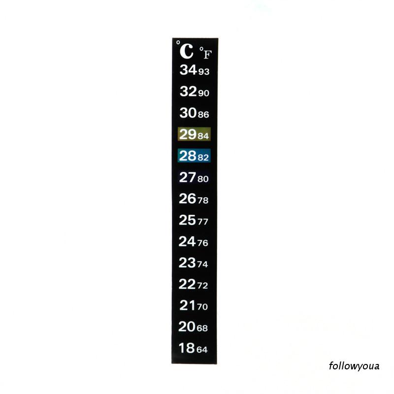 1 Miếng Dán Nhiệt Kế Hồ Cá Có Thang Đo Kép Tiện Dụng
