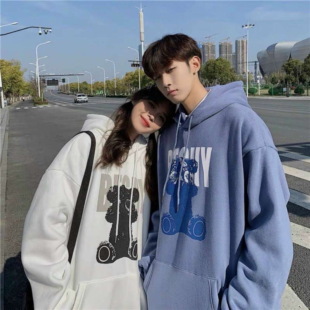 Áo Hoodie Gấu BER Form rộng Unisex Nam Nữ Couple Chất Nỉ Bông Mịn Ulzzang KUN