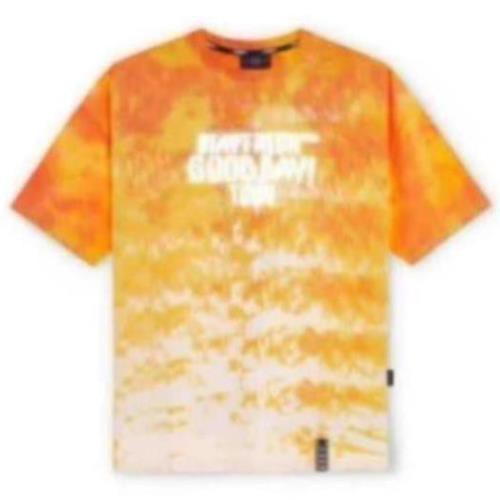 Áo thun loang màu TSUN phản quang -Flame TieDye Cam
