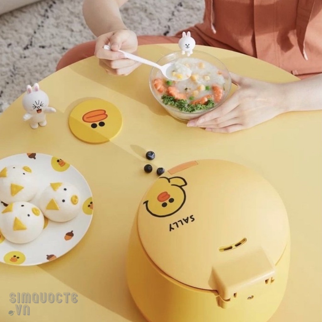 Nồi Cơm Điện 1.5L Mini Đa Năng, Nồi Lẩu Đa Năng Line Friends F15FZ-F181 Chất Liệu Chống Dính Chính Hãng Joyoung