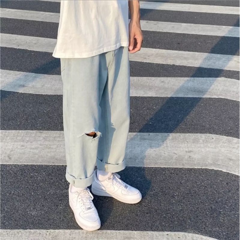 Quần Baggy Nam,nữ dáng xuông thêu hoa cúc phong cách hàn quốc | BigBuy360 - bigbuy360.vn