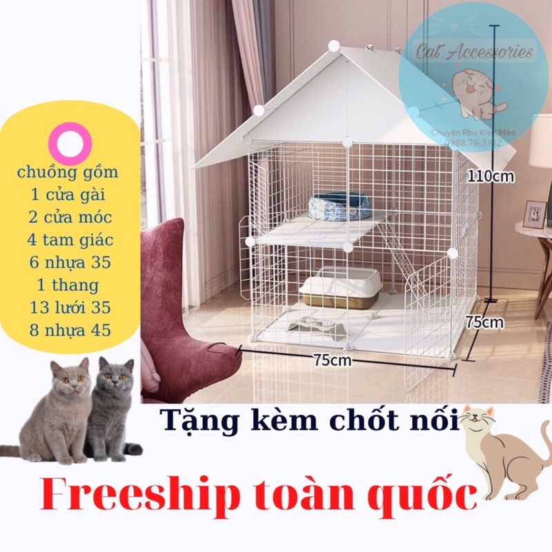 MIẾNG GHÉP QUÂY LỒNG CHUỒNG CHO THÚ CƯNG (bán theo tấm - tặng kèm chốt )