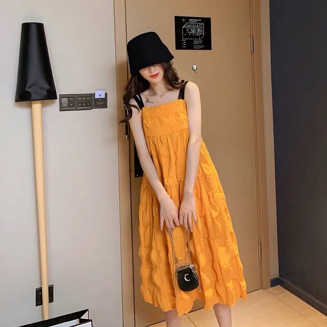 (có sẵn) Váy 2 dây chân váy xoè sành điệu cho chị em bầu🤰(bầu hay ko bầu đều mặc xinh hết nấc nha)