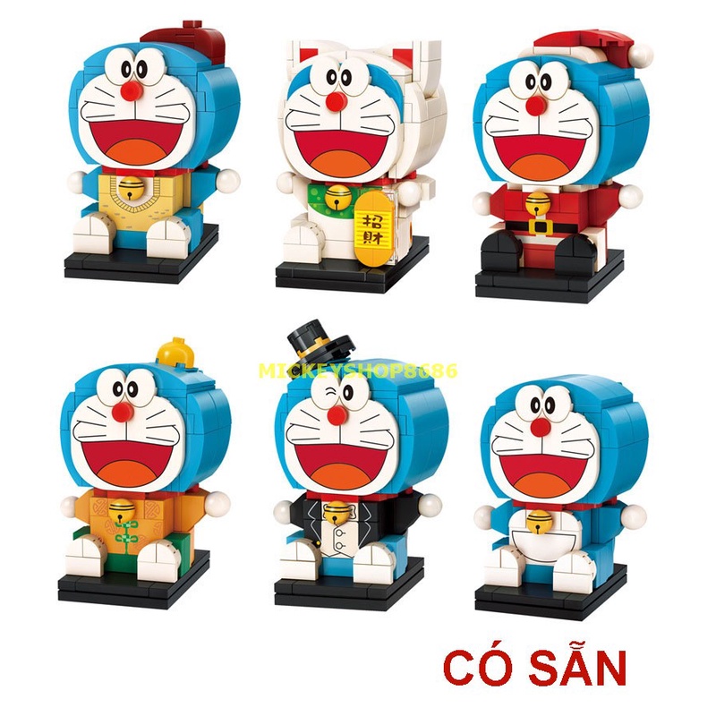 Lego nanoblock doremon Đồ chơi lắp ráp lego nano block đô rê mon pikachu pokemon mảnh to 1cm - 4cm cho bé NO KEEPPLAY