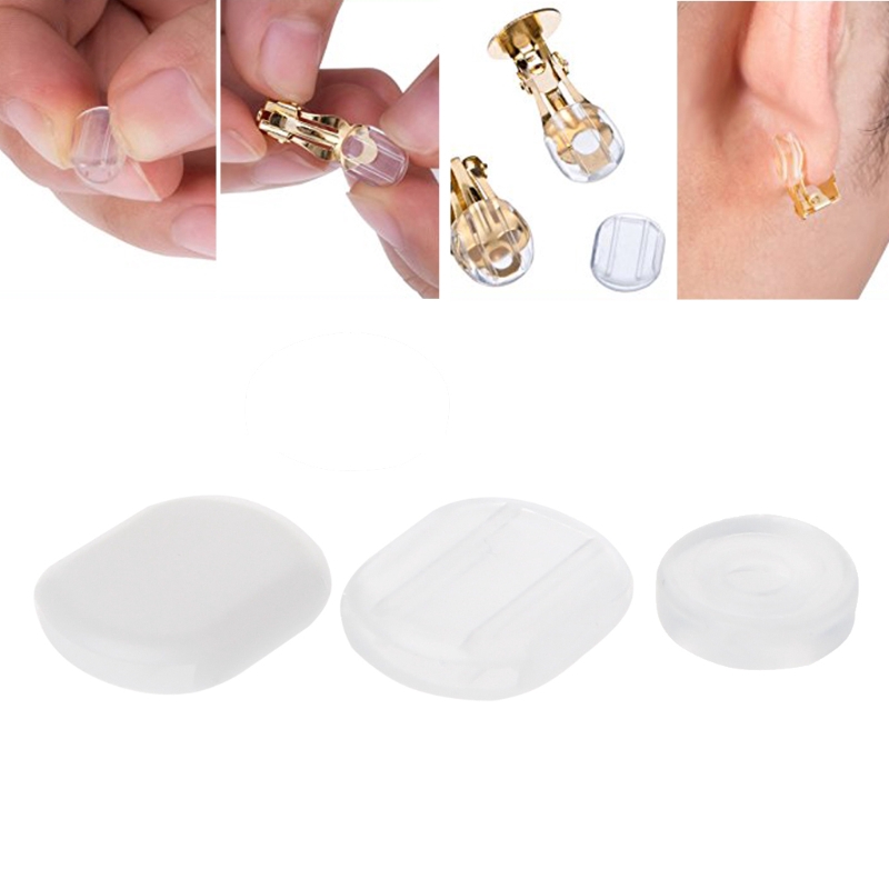 Bộ 50 đệm silicone lót lỗ tai khi đeo khuyên chống tổn thương
