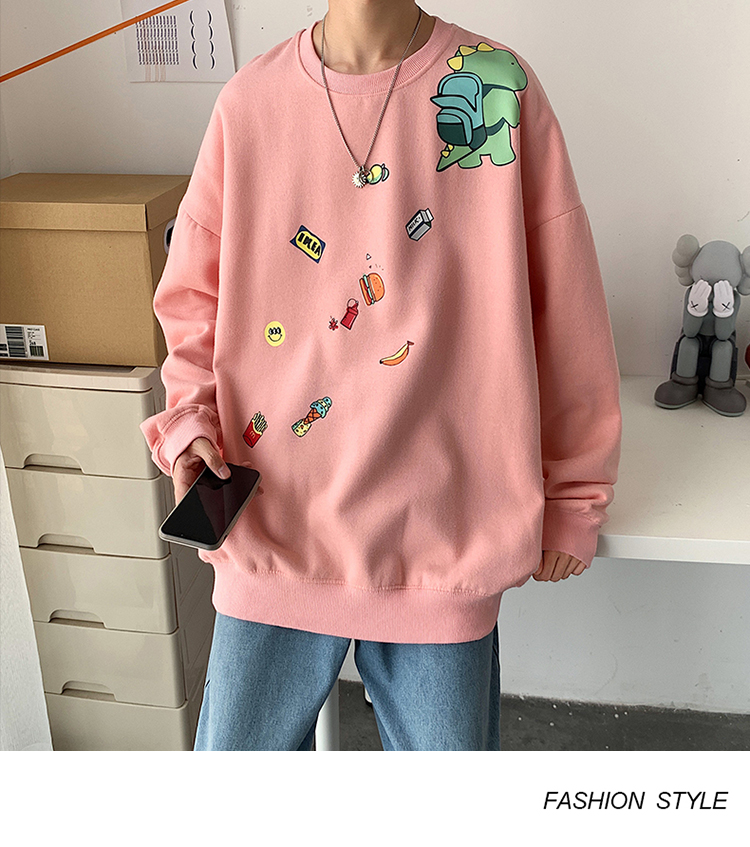 Áo tay dài dáng rộng cổ tròn thời trang phong cách cho nam | BigBuy360 - bigbuy360.vn