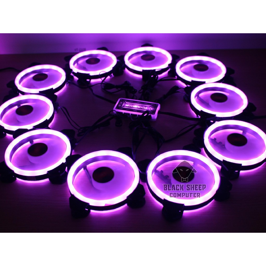 Quạt Tản Nhiệt, Fan Led RGB Coolmoon V1 - Đồng Bộ Hub Coolmoon