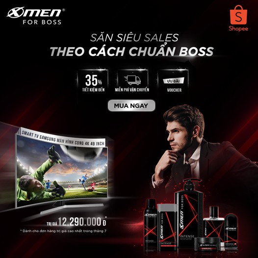 Nước Hoa Cao Cấp X-Men For Boss Intense 49ml- Hương Trầm Nội Lực