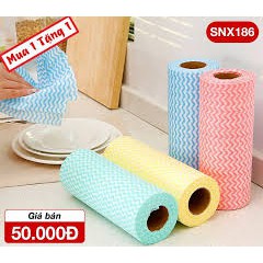 &lt;SALE GIÁ RẺ&gt; Cuộn 50 Tờ ❤️ FREESHIP XTRA❤️ Giấy Lau Đa Năng Bằng Vải Không Dệt