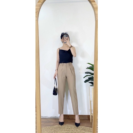 Quần baggy cao cấp cạp cao 2 cúc