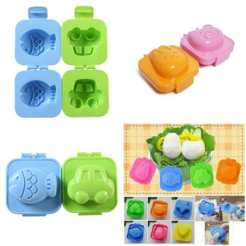 Hàng Nhật Nội Địa - Set 2 Khuôn tạo ép cơm , bánh hình thú cho bé Kukobo - Made in Japan - KBN 221288 / 221271