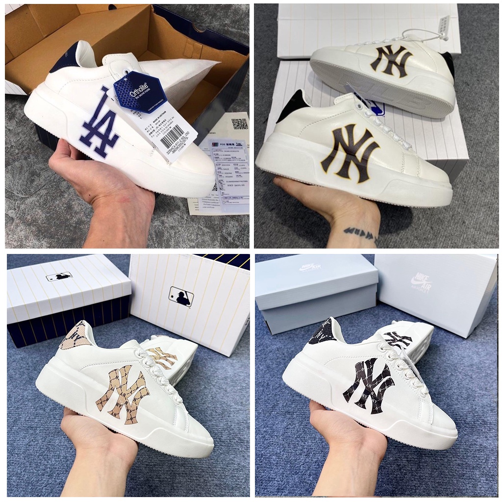 Giày sneaker tăng chiều cao MLB x MCQ LA NY, giày thể thao độn đế MCQ x MLB NY LA dành cho nam nữ đầy đủ bill box