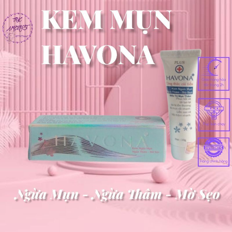 KEM NGỪA MỤN NGỪA THÂM MỜ SẸO HAVONA XANH DƯƠNG