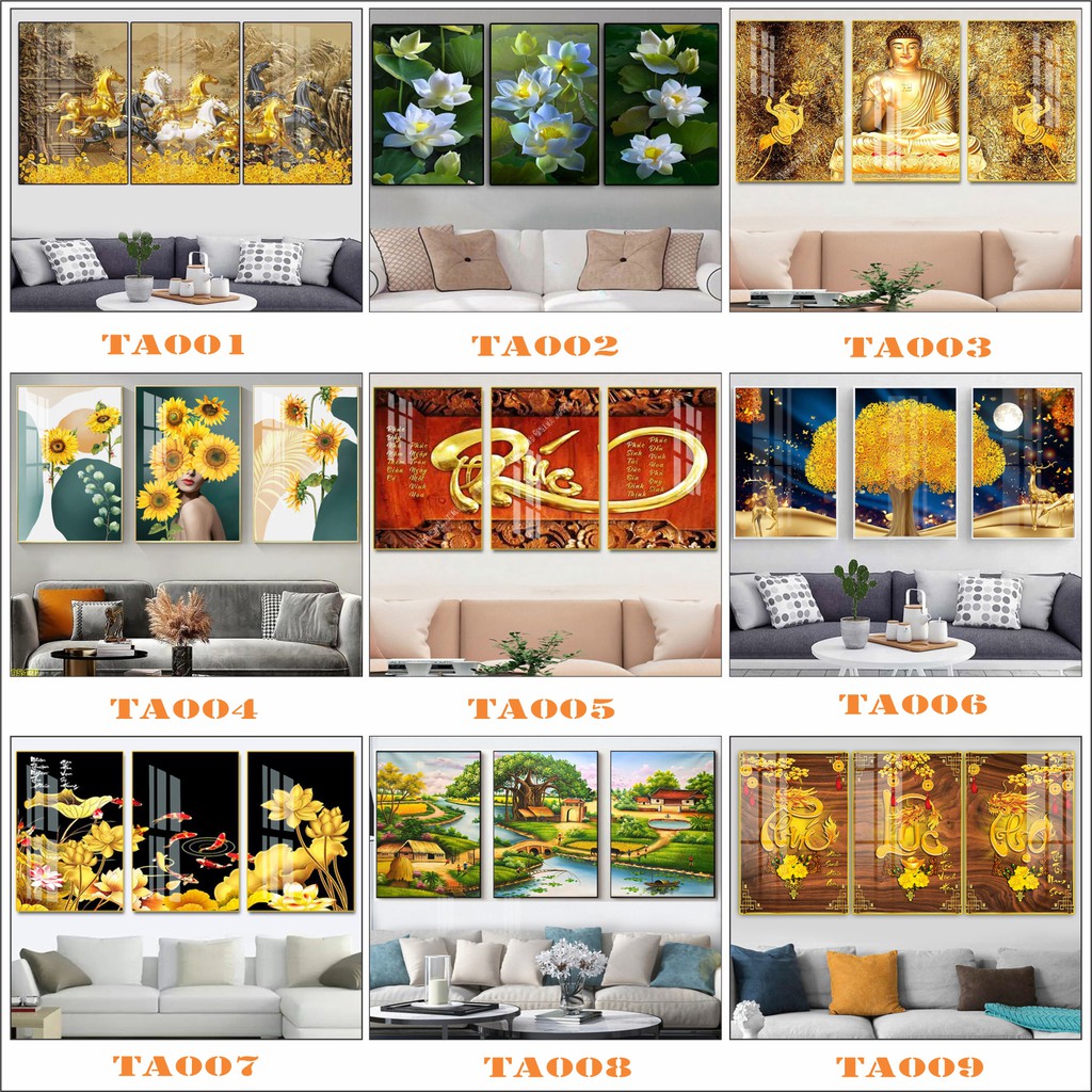 Tranh treo tường decor_Tranh tráng gương cao cấp Tuong An_ tranh trang trí phòng ngủ, phòng khách, cầu thang, phòng thờ