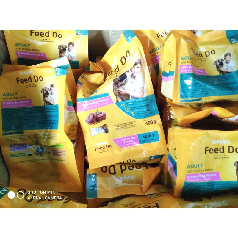 Thức ăn cho chó trưởng thành Feed Do 400g vị bò nướng phô mai!!!