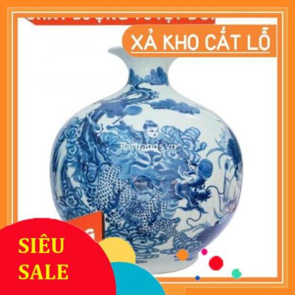 [SALE] [CAO CẤP] Giá hủy diệt -  Bình hút tài lộc vẽ kì lân tống tử