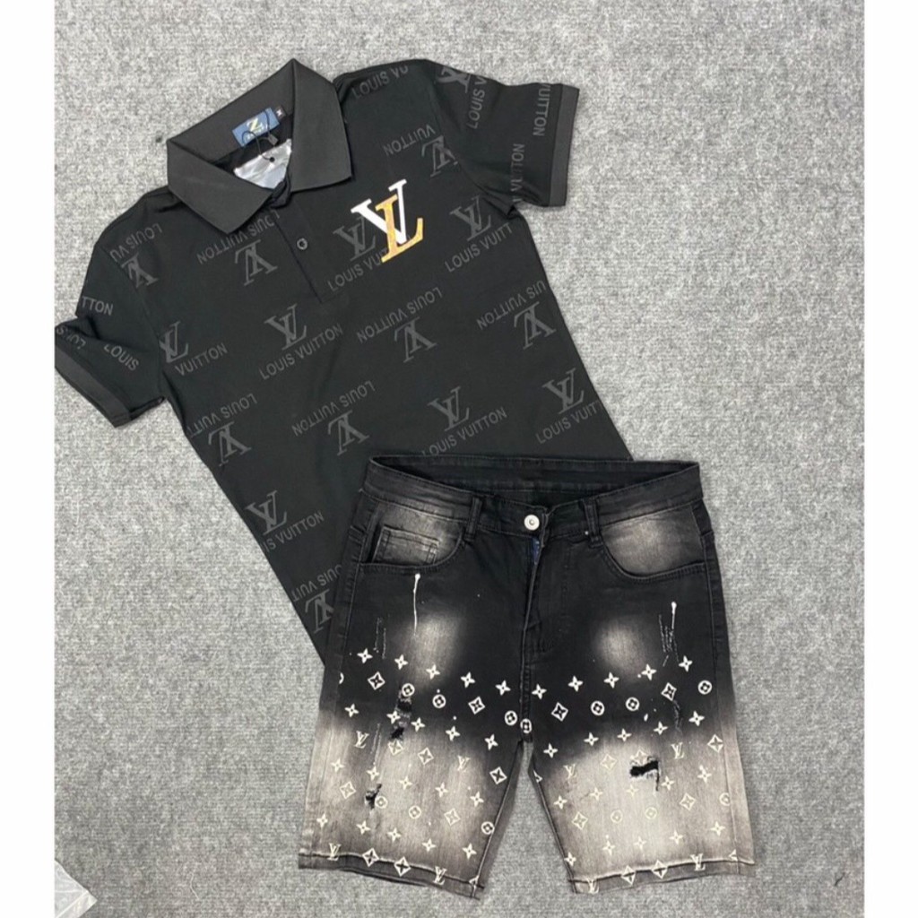 Quần Short Jean Nam Xám Rách Nhẹ In 3D Trend 2021 Chất Bò Dày Dặn Co giãn 3072