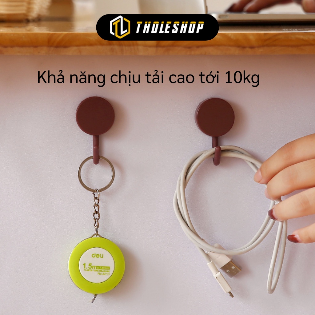 Móc Dán Tường - Combo 10 Móc Nhựa Treo Tường Nhà Bếp, Nhà Tắm Đa Năng Chịu Lực 9652