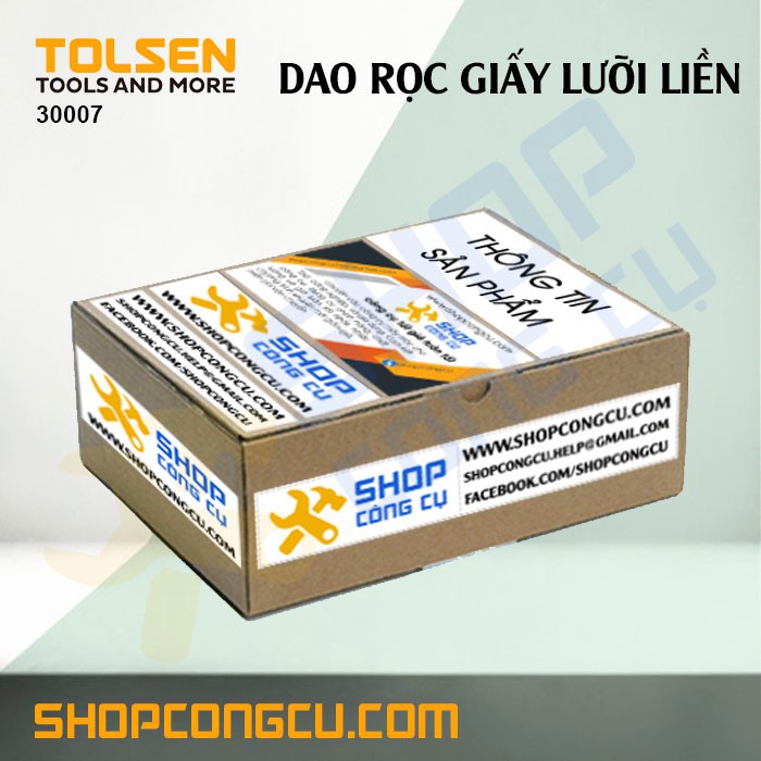 Dao rọc giấy lưỡi liền kèm 5 lưỡi Tolsen 30007