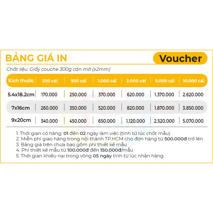 In voucher quà tặng - thẻ tích điểm theo yêu cầu