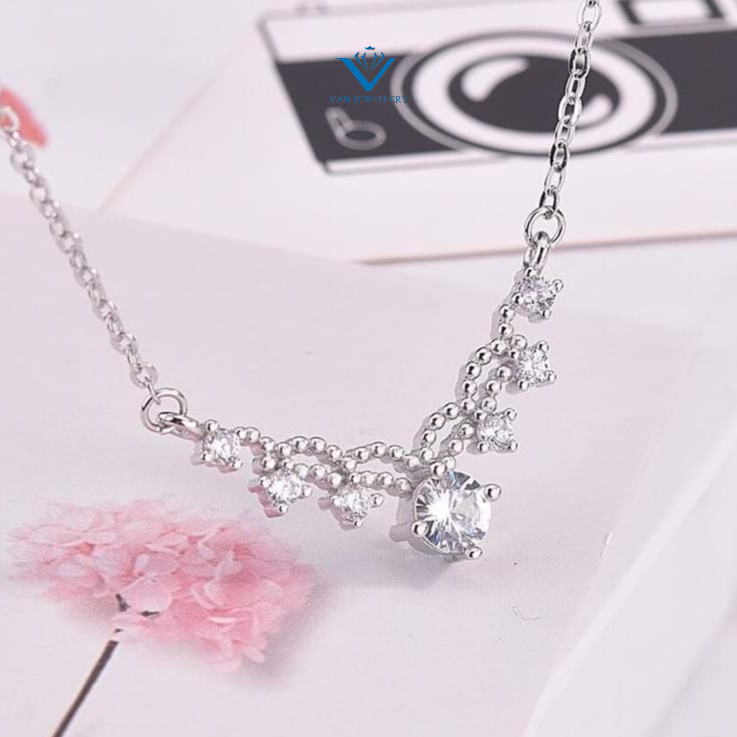 Dây chuyền bạc Dây Vương miện Nữ Hoàng Queen BTHT bạc ta