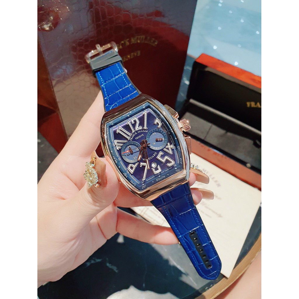 (Bảo hành 12 tháng) Đồng hồ Franck muller nam, dây da chạy full kim, máy nhật, bảo hành 12 tháng | BigBuy360 - bigbuy360.vn