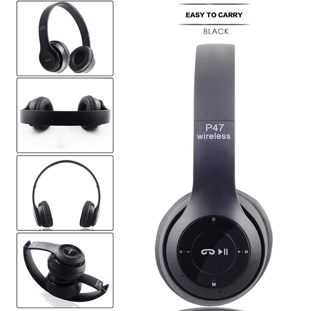 Tai Nghe Chụp Tai Chơi Game Không Dây Bluetooth Pulierde P47 Chống Tiếng Ồn Tích Hợp Micro Có Thể Gập Lại | BigBuy360 - bigbuy360.vn