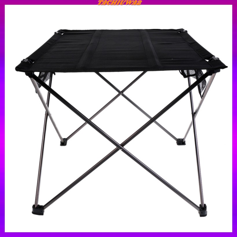 [Tachiuwa2] Bàn Xếp Di Động Bằng Hợp Kim Nhôm Với Túi Lưới Đa Năng Cho Hoạt Động Ngoài Trời / Lễ Hội / BBQ