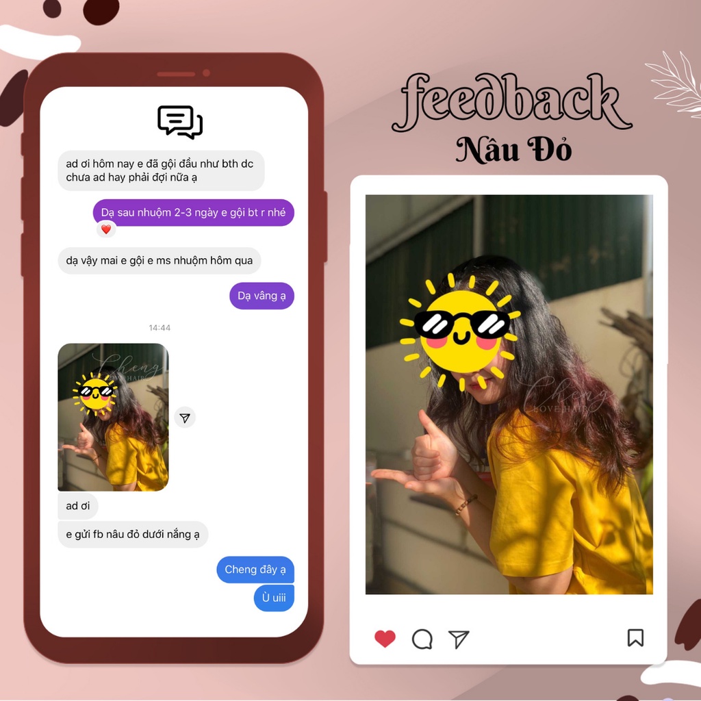 Thuốc nhuộm tóc NÂU ĐỎ không tẩy tặng oxi trợ nhuộm | Chenglovehair, Chenglovehairs