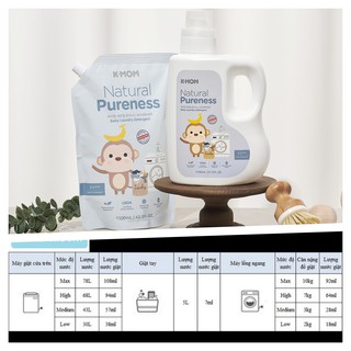 Nước giặt đồ sơ sinh K-Mom 1700ml