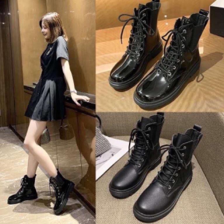 [Freeship] [hàng đẹp loại 1] Giày Bốt Martins 2 màu đen trắng phong cách boots ulzzang phòng cách hàn quốc cho nữ