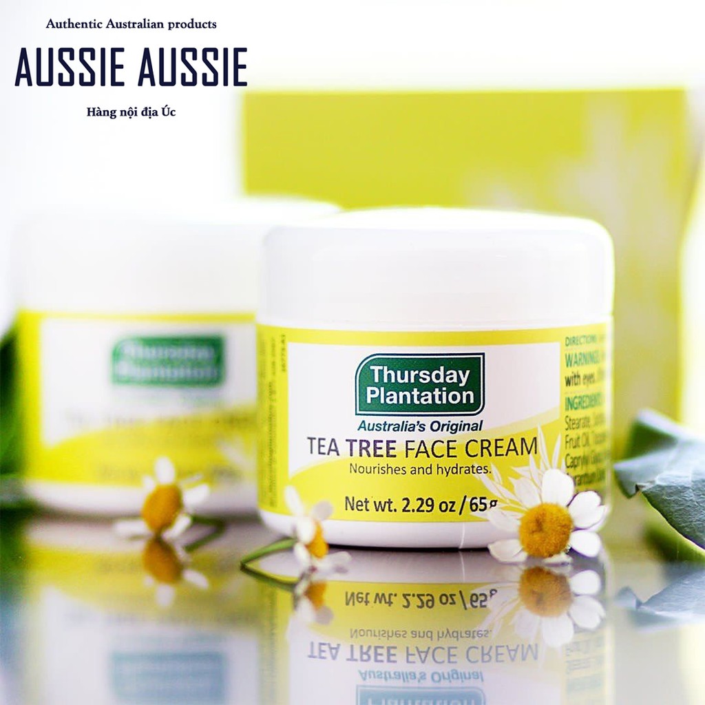 Kem dưỡng dành cho da mụn tinh dầu tràm trà Úc Thursday Plantation Tea Tree Face Cream 65g aussie.vn