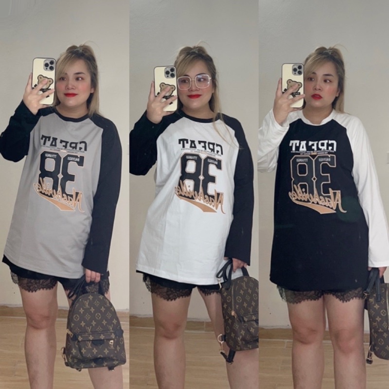 Áo Thun bigsize dài tay phối màu số 38