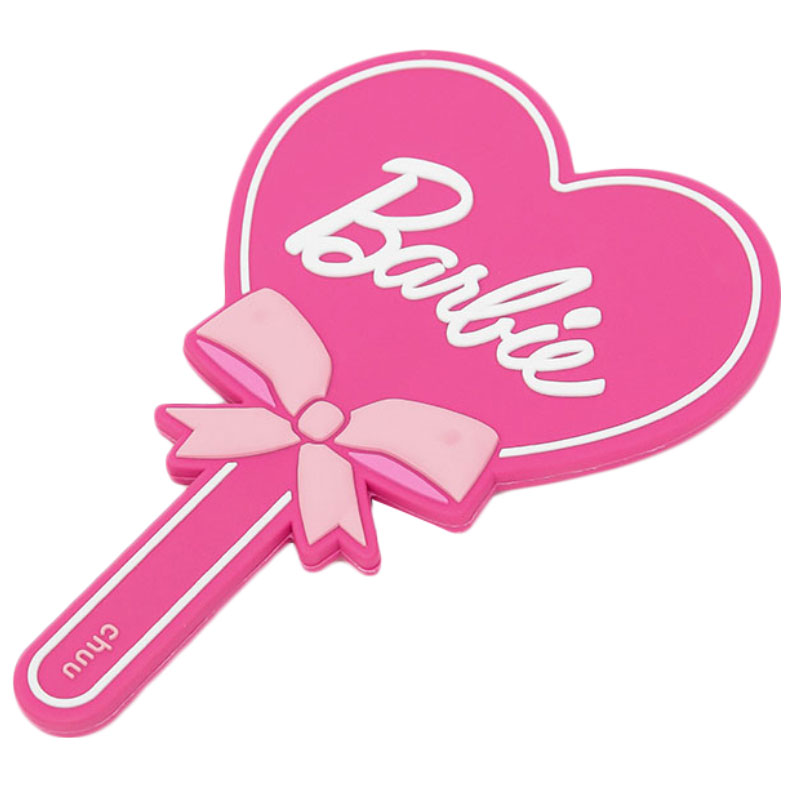 Mua sắm Hàn Quốc chuu Barbie cùng tên Silicone Love Bow di động mang theo gương trang điểm cầm tay gương cầm tay
