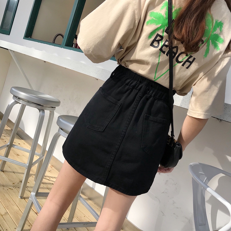 Váy denim chữ A lưng cao Xiaozhainv | BigBuy360 - bigbuy360.vn