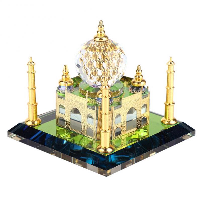 Superparis 3D Architecture Model Kits Taj Mahal Muslim Crystal Golden Taj Mahal Indian Building Model for Home Desk Deco