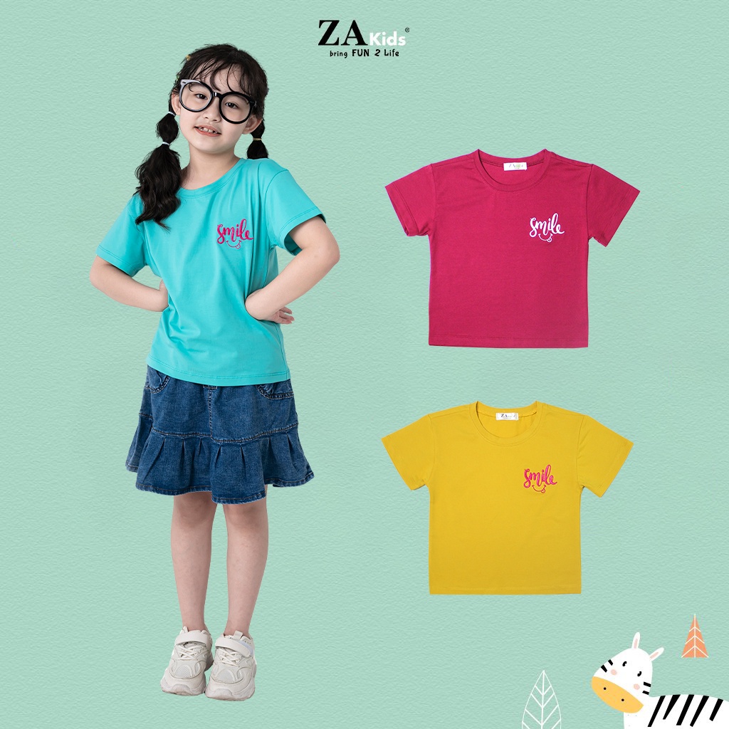 Áo Thun Tay Ngắn Cho Mẹ Và Bé Gái (12-64kg) ZA Kids ZA22209TN